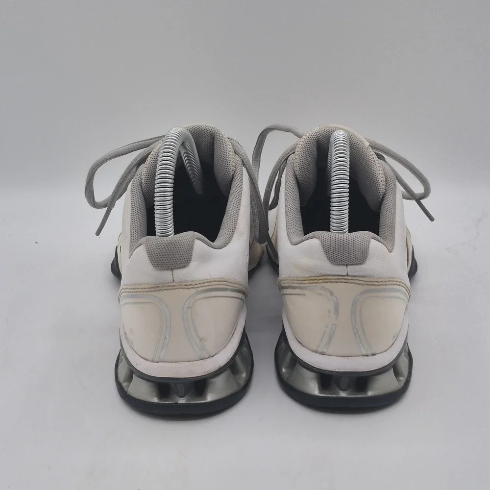 Nike Shox‎ Training Shoes Womens Size 8.5 White Gray 415355-113 Running Sneakers
